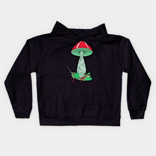 Mushroom and Grasshopper Kids Hoodie